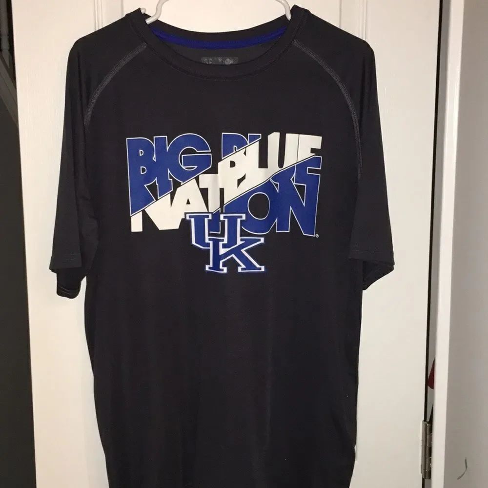 Big Blue Nation UK Kentucky Wildcats short sleeve poly tee t shirt L basketball